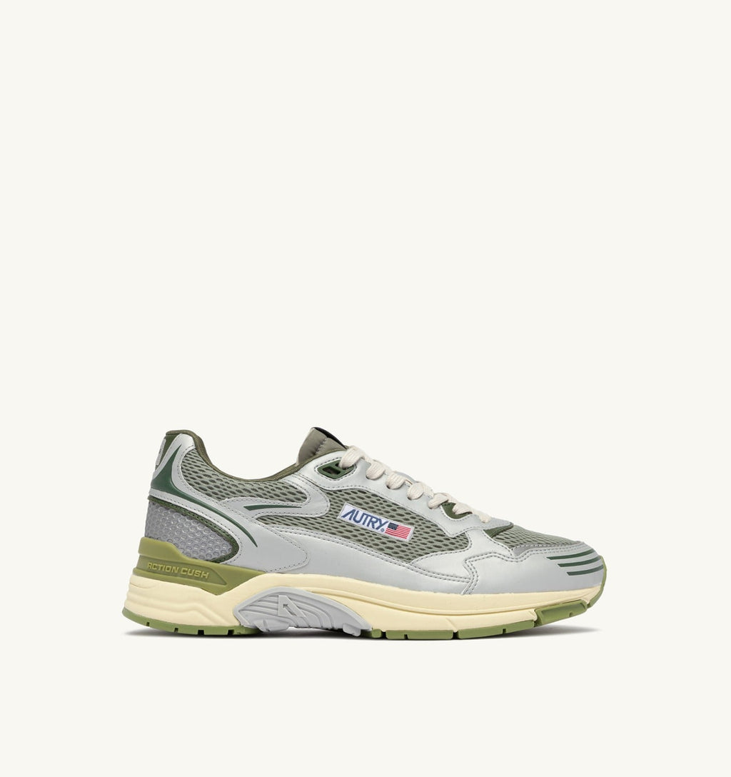 HYPERWAY IN PELLE SINTETICA E MESH ARGENTO SEA GRASS E CYPRESS