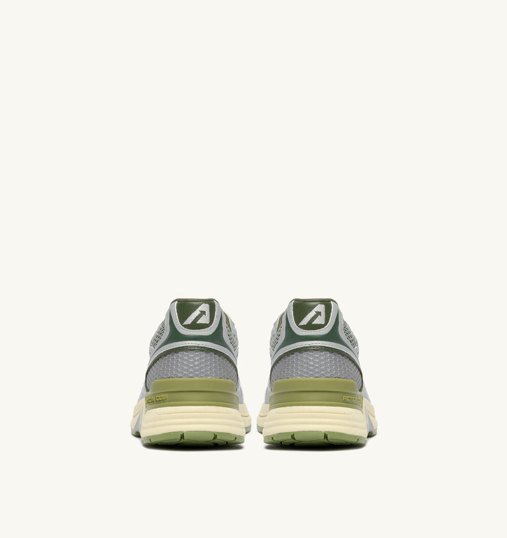HYPERWAY IN PELLE SINTETICA E MESH ARGENTO SEA GRASS E CYPRESS