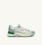 HYPERWAY IN PELLE SINTETICA E MESH BIANCO ARGENTO E AMAZON