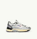 HYPERWAY IN PELLE SINTETICA E MESH BIANCO ARGENTO E NERO UOMO