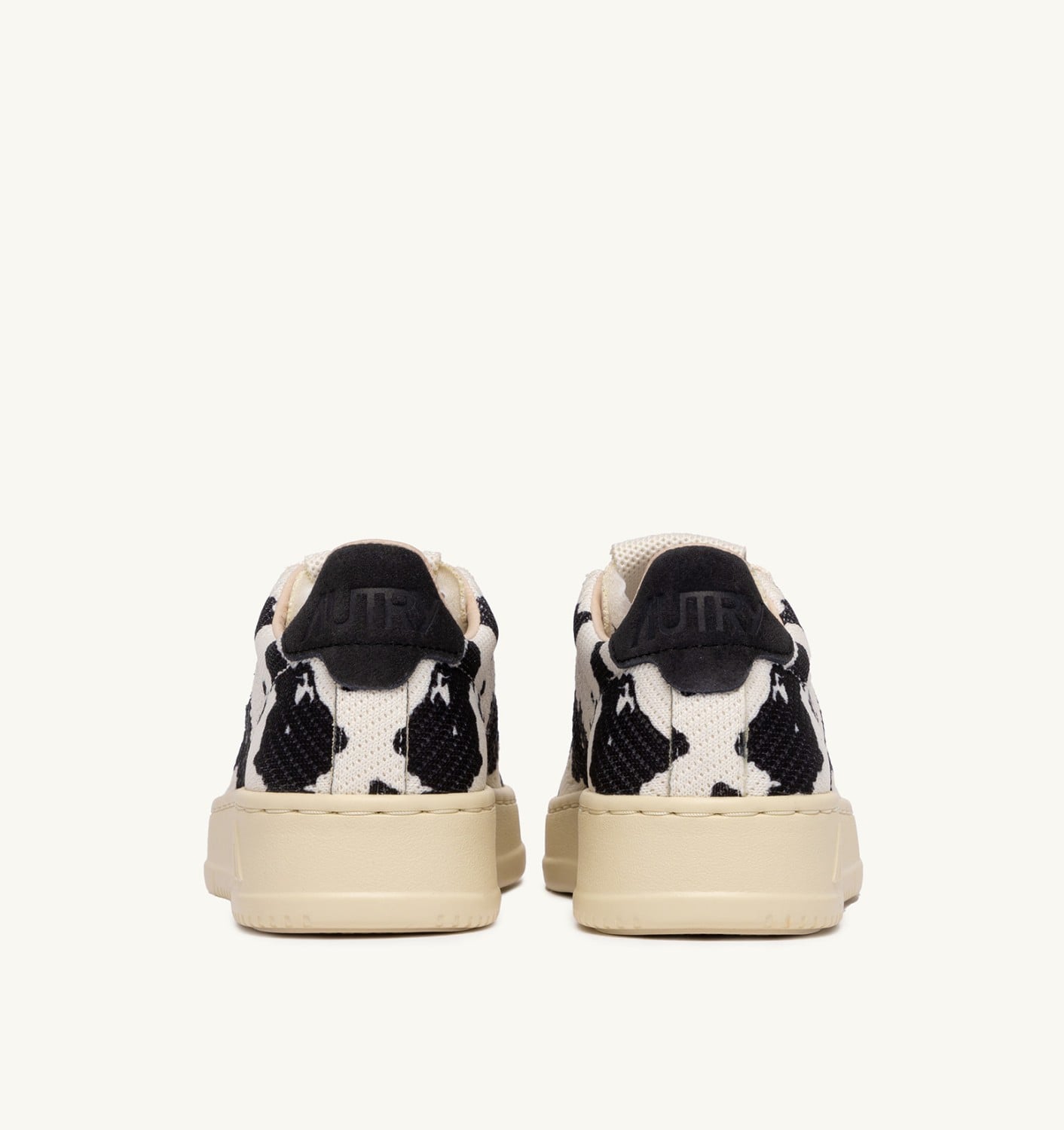 MEDALIST EASEKNIT LOW IN MAGLIA 'COW PRINT' AVORIO E NERO