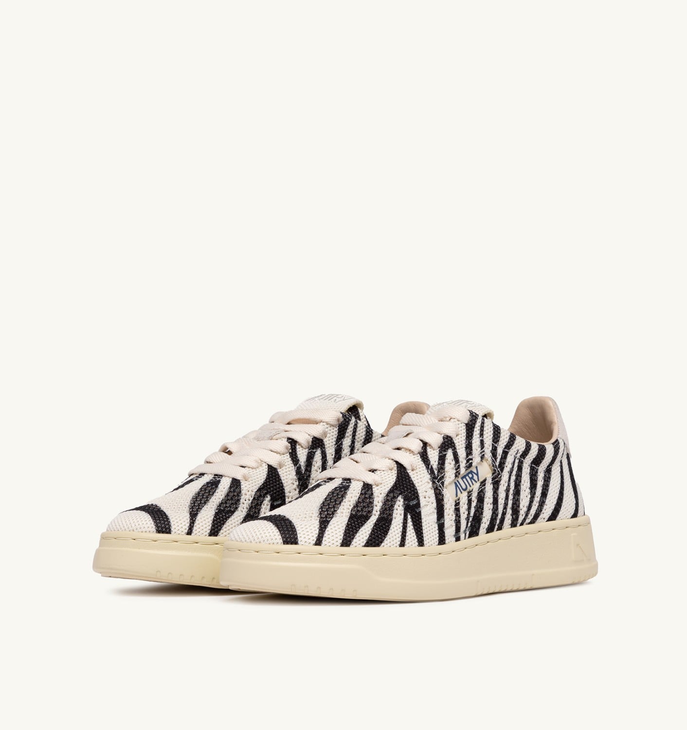 MEDALIST EASEKNIT LOW IN MAGLIA 'ZEBRA PRINT' AVORIO E NERO