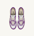 MEDALIST LOW BICOLOR IN PELLE BIANCA E DEWBERRY DONNA