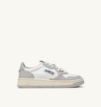 MEDALIST LOW BICOLOR IN PELLE BIANCA E VAPOR