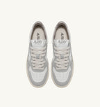 MEDALIST LOW BICOLOR IN PELLE BIANCA E VAPOR