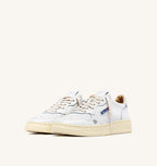MEDALIST LOW IN PELLE BIANCA CON DETTAGLI ARGENTO