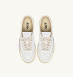 MEDALIST LOW IN PELLE BIANCA CON DETTAGLI ARGENTO
