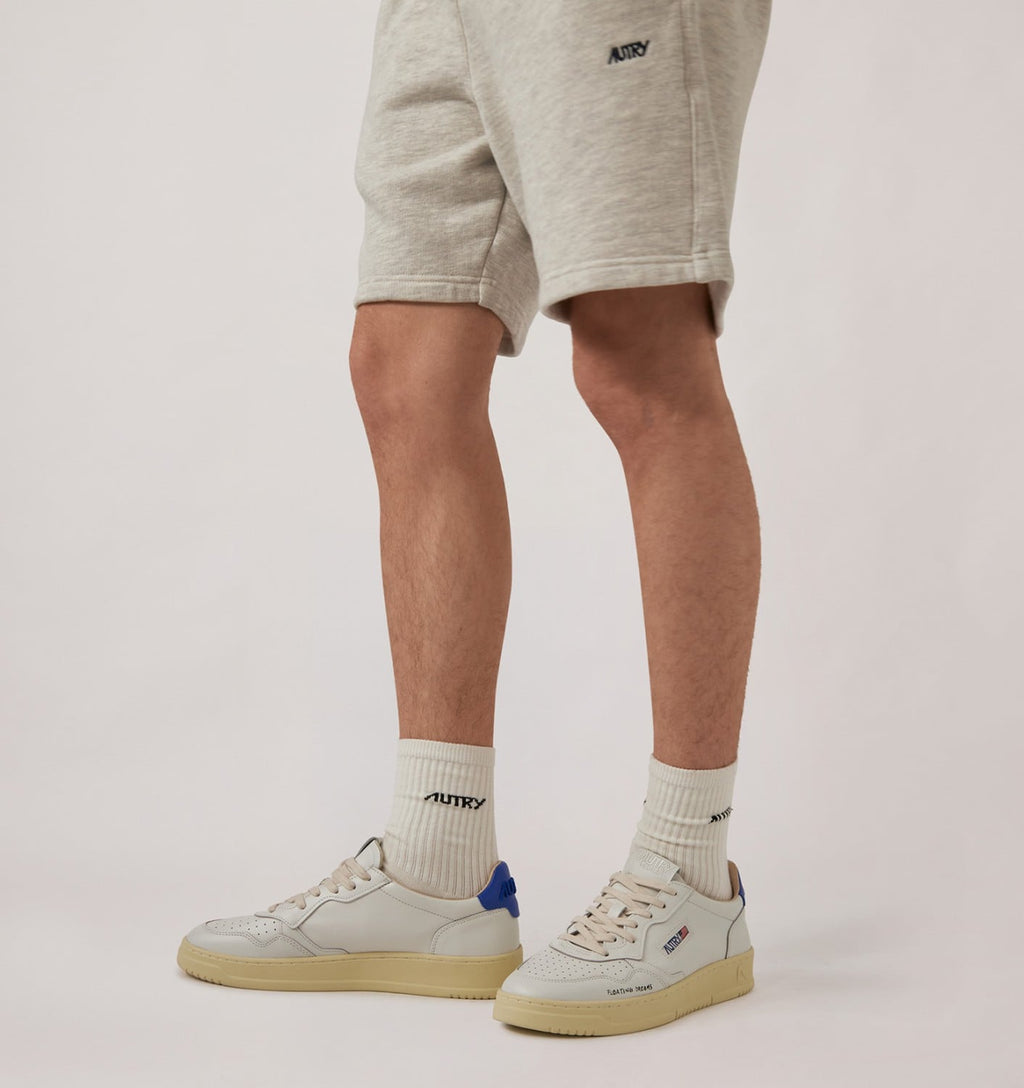 MEDALIST LOW IN PELLE BIANCA E BEAUCOUP BLUE