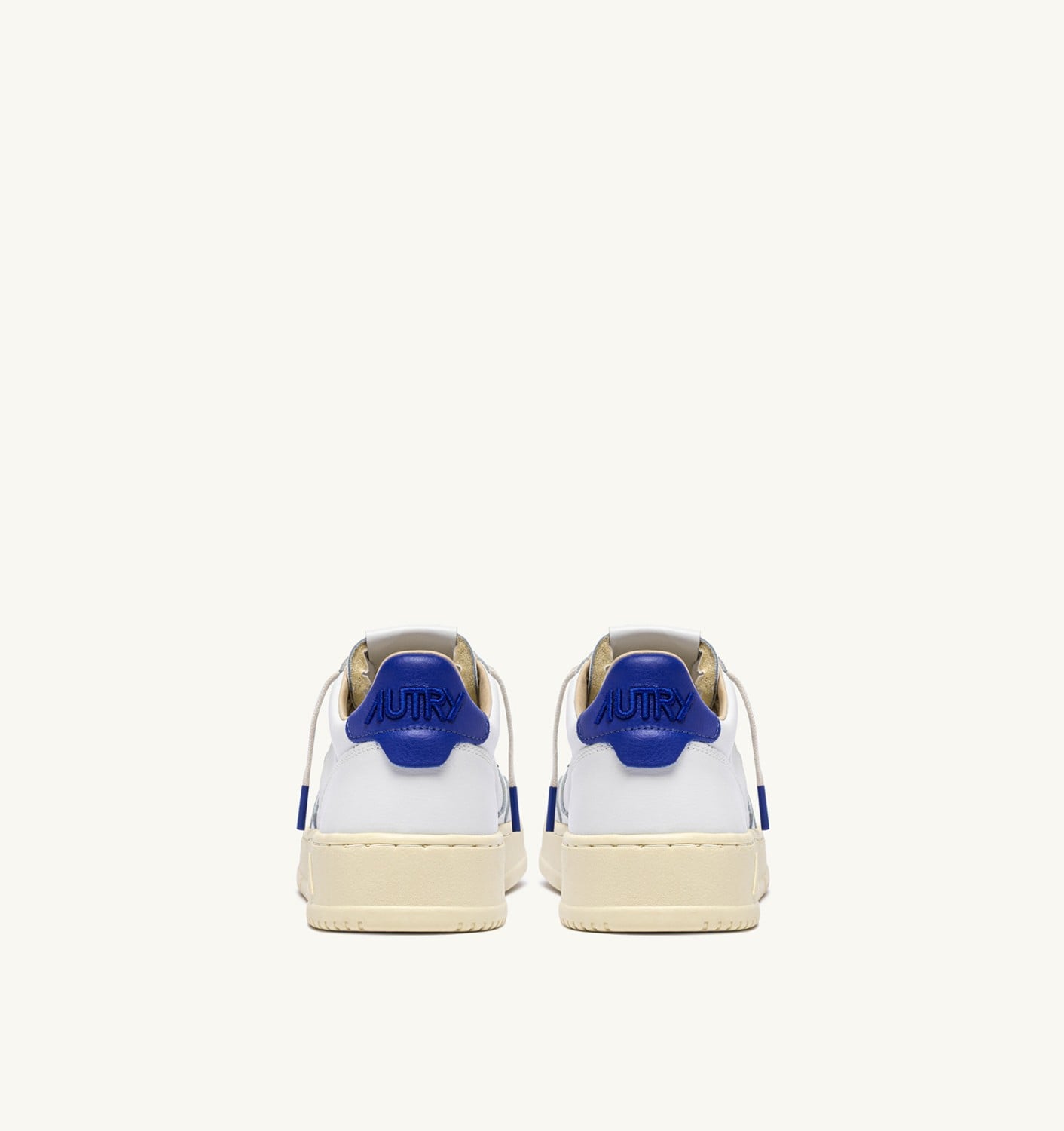 MEDALIST LOW IN PELLE BIANCA E BEAUCOUP BLUE