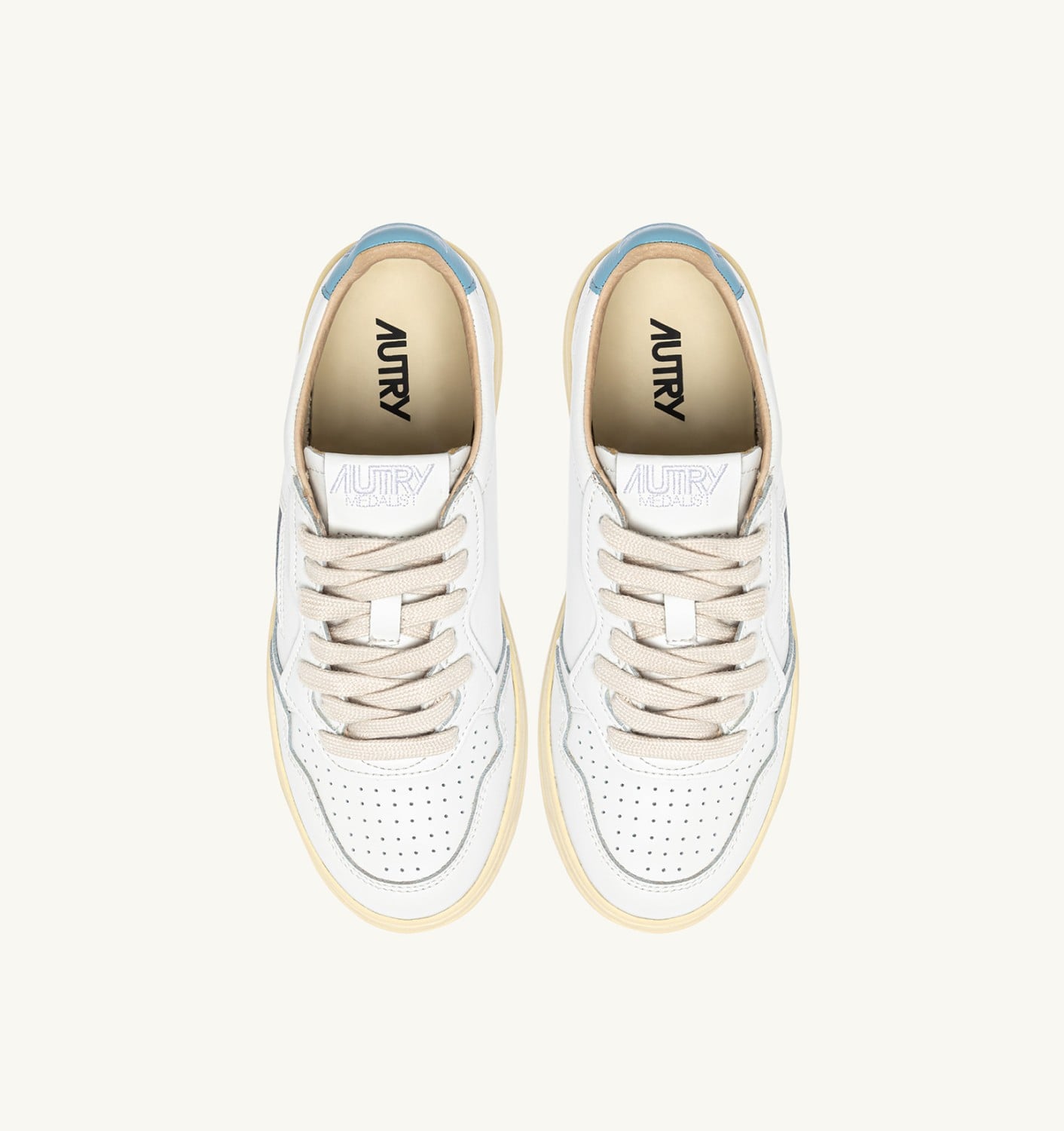 MEDALIST LOW IN PELLE BIANCA E FORGET ME NOT DONNA