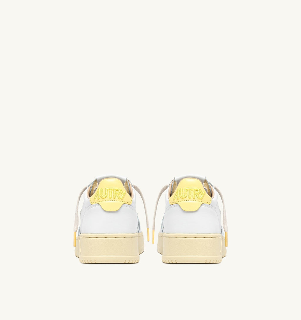 MEDALIST LOW IN PELLE BIANCA E LEMON MERINGUE DONNA