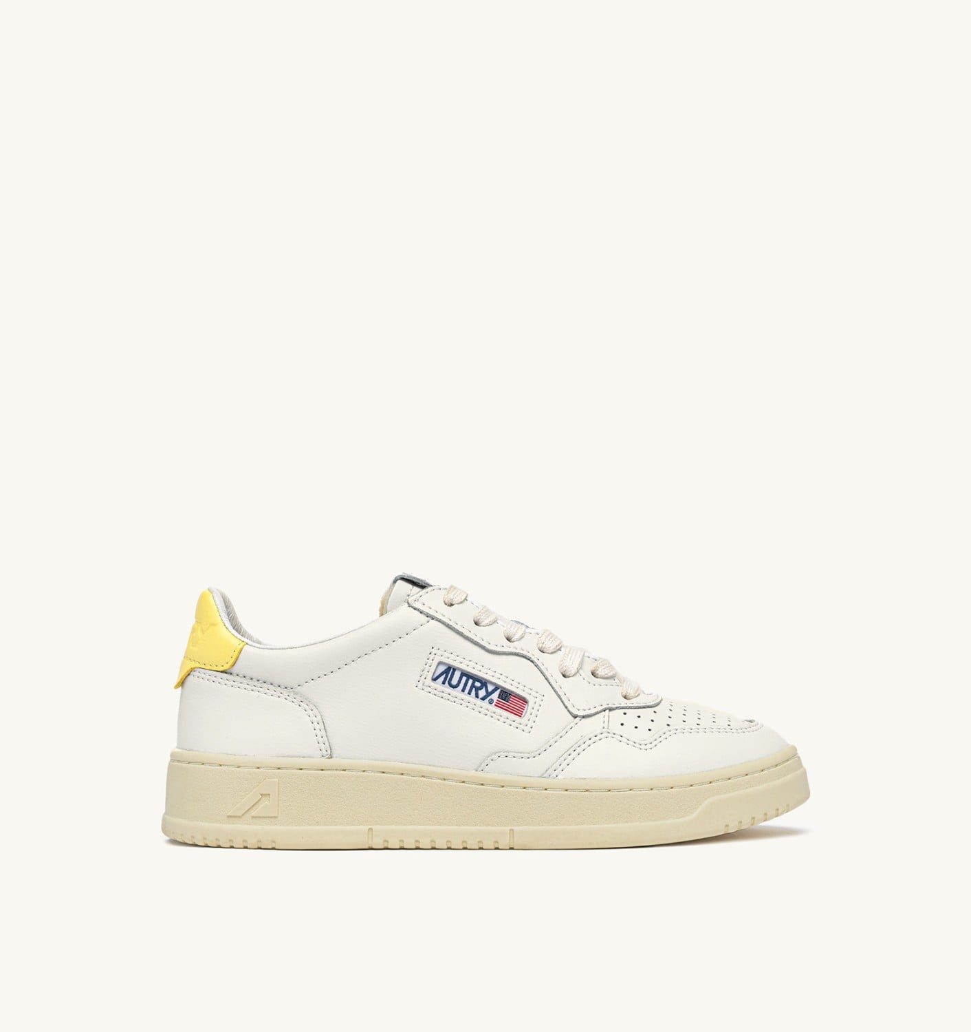 MEDALIST LOW IN PELLE BIANCA E LEMON MERINGUE UOMO