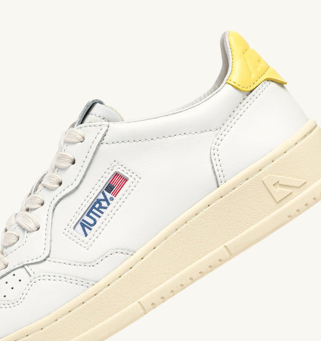 MEDALIST LOW IN PELLE BIANCA E LEMON MERINGUE UOMO