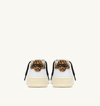 MEDALIST LOW IN PELLE BIANCA E LEOPARD