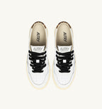MEDALIST LOW IN PELLE BIANCA E LEOPARD