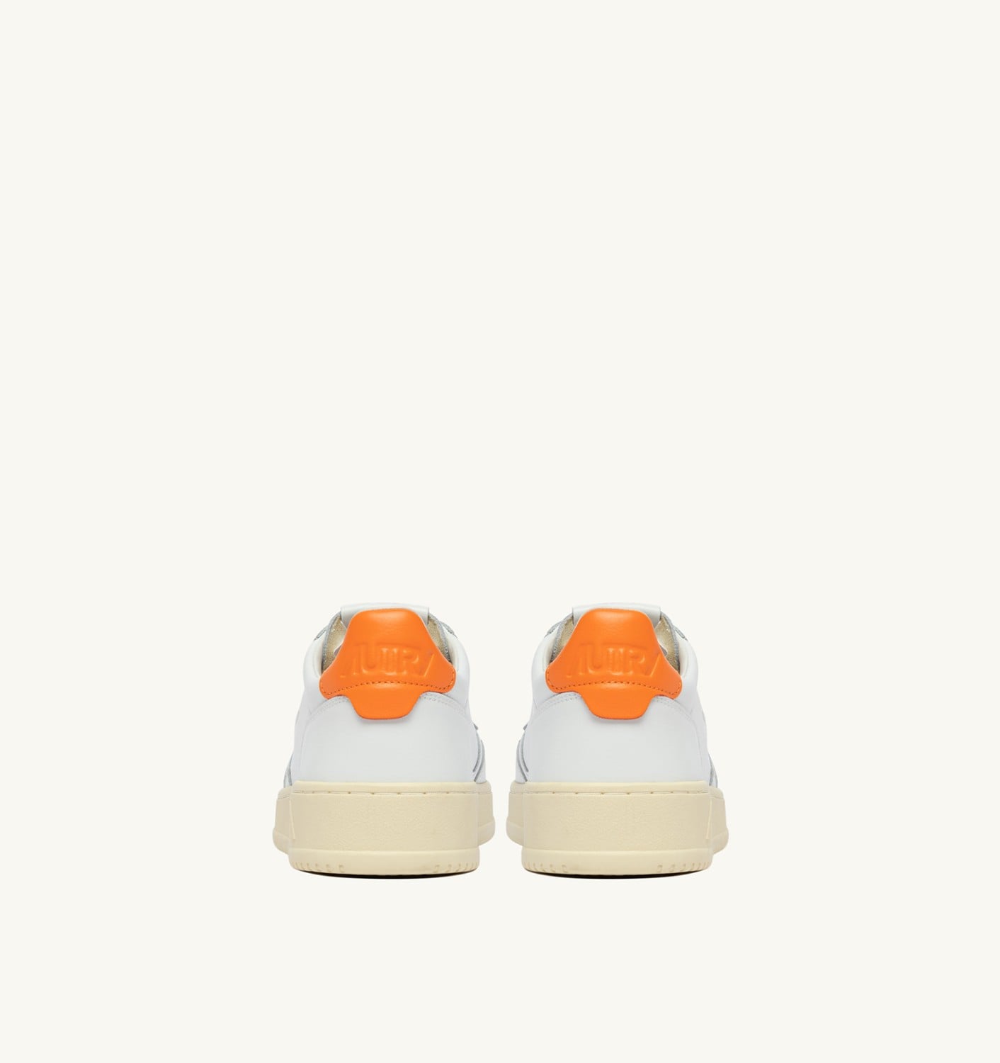 MEDALIST LOW IN PELLE BIANCA E PARSIMMON ORANGE