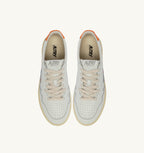 MEDALIST LOW IN PELLE BIANCA E PARSIMMON ORANGE