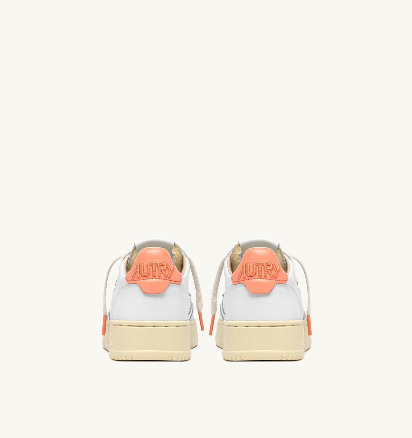 MEDALIST LOW IN PELLE BIANCA E PEACH PINK