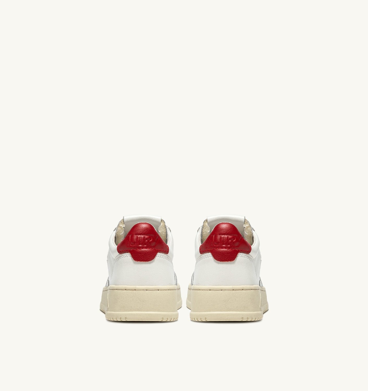 MEDALIST LOW IN PELLE BIANCA E ROSSA
