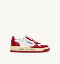MEDALIST LOW IN PELLE BIANCA E ROSSA CON LETTERING DONNA