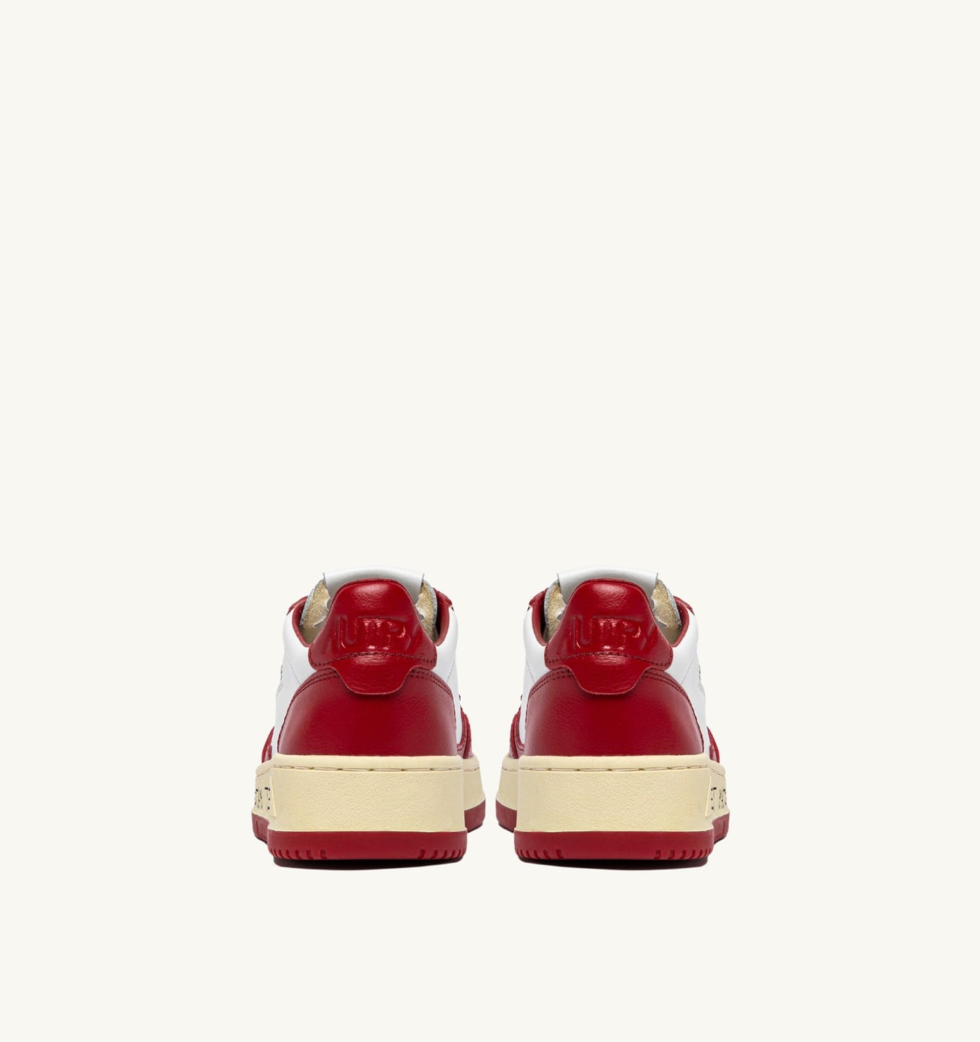 MEDALIST LOW IN PELLE BIANCA E ROSSA CON LETTERING DONNA