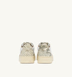 MEDALIST LOW IN PELLE BIANCA CON STAMPA SNAKE DIAMOND