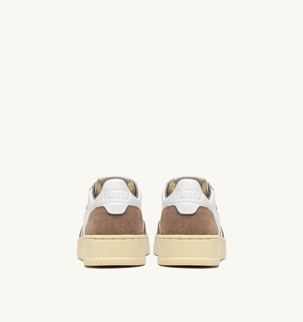 MEDALIST LOW IN PELLE BIANCA E SUEDE ANTILOPE DONNA