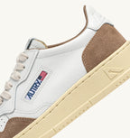 MEDALIST LOW IN PELLE BIANCA E SUEDE ANTILOPE DONNA