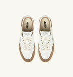 MEDALIST LOW IN PELLE BIANCA E SUEDE ANTILOPE UOMO
