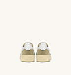 MEDALIST LOW IN PELLE BIANCA E SUEDE GRAY GREEN