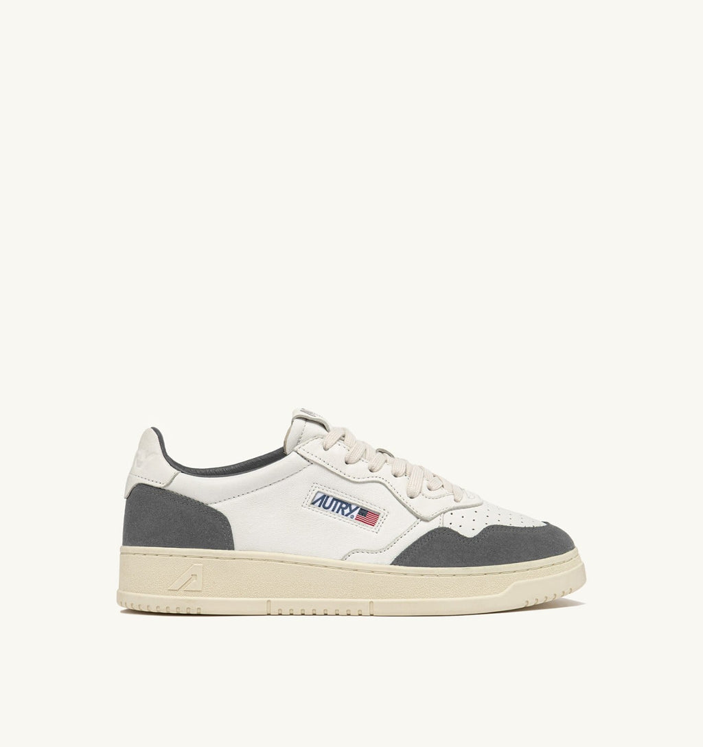 MEDALIST LOW IN NAPPA BIANCA E SUEDE MOREL