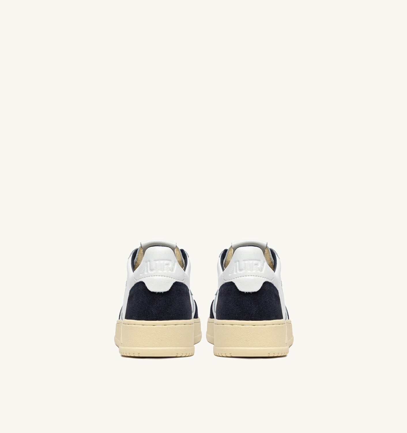 MEDALIST LOW IN PELLE BIANCA E SUEDE OCEANO UOMO