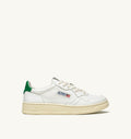 MEDALIST LOW IN PELLE BIANCA E VERDE