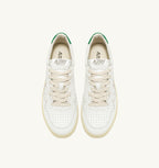 MEDALIST LOW IN PELLE BIANCA E VERDE