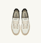 MEDALIST LOW IN SUEDE E PELLE BIANCA E NERA CON LETTERING DONNA