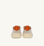 MEDALIST LOW IN PELLE E SUEDE BIANCO E HAWAIIAN SUNSET CON LETTERING DONNA