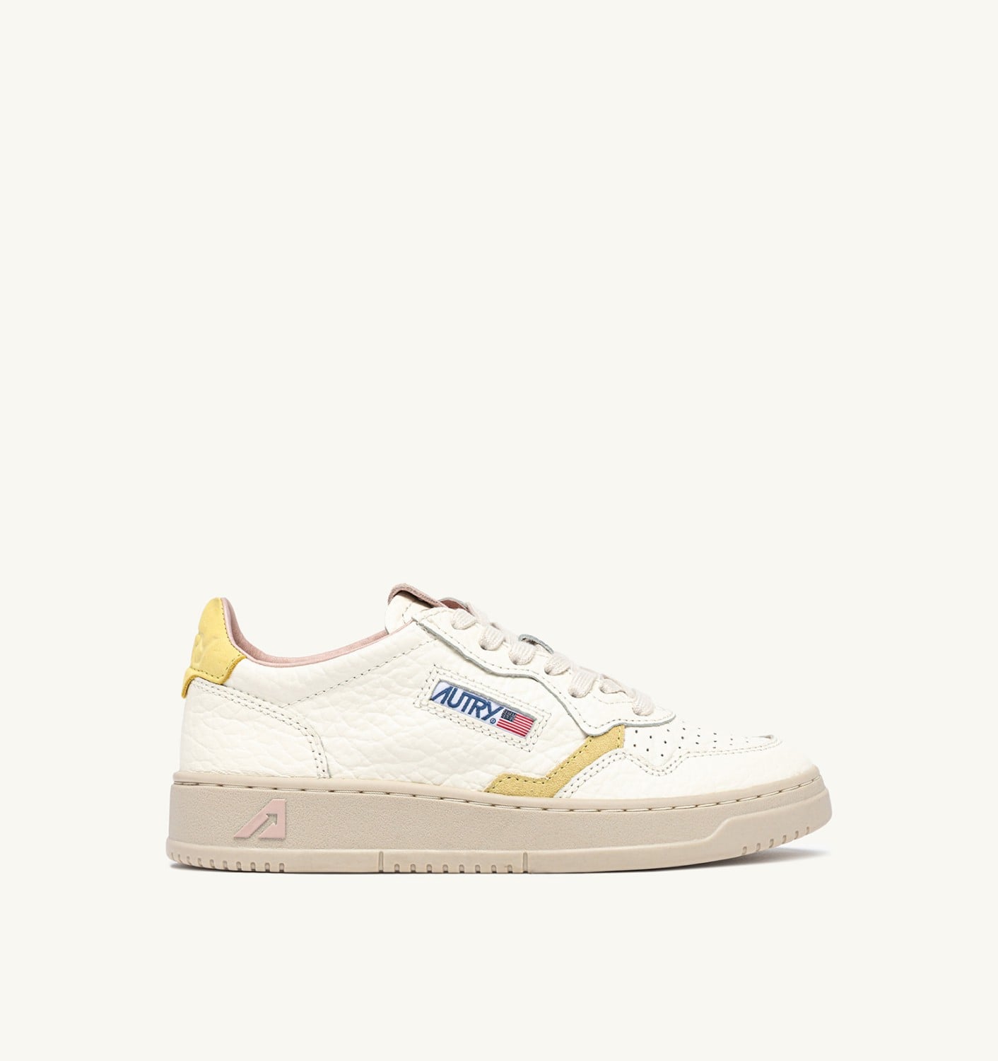 MEDALIST LOW IN PELLE LEMON MERINGUE E SILK