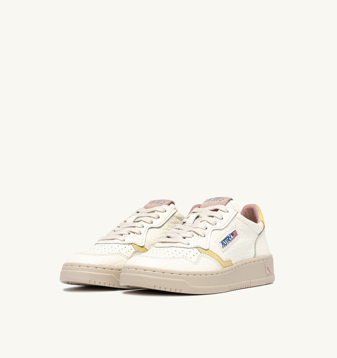 MEDALIST LOW IN PELLE LEMON MERINGUE E SILK
