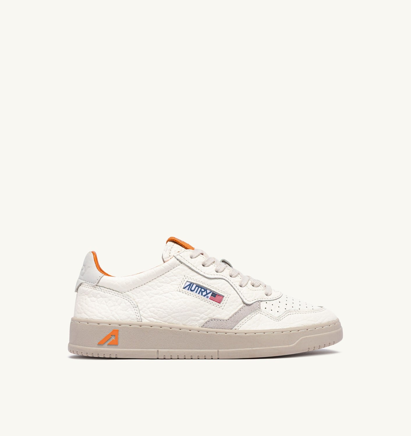 MEDALIST LOW IN PELLE MARSHMALLOW E FANTA