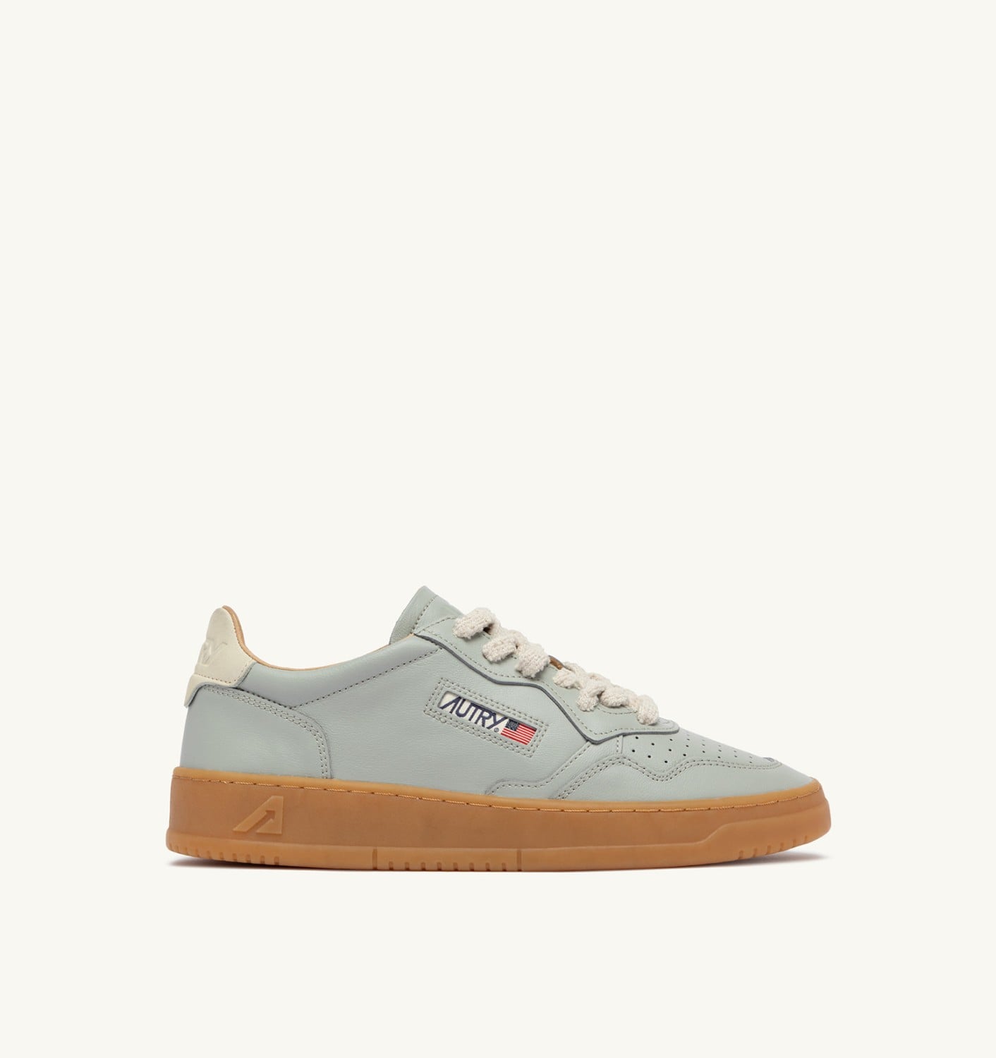 MEDALIST LOW IN PELLE MILITARY E MARSHMALLOW