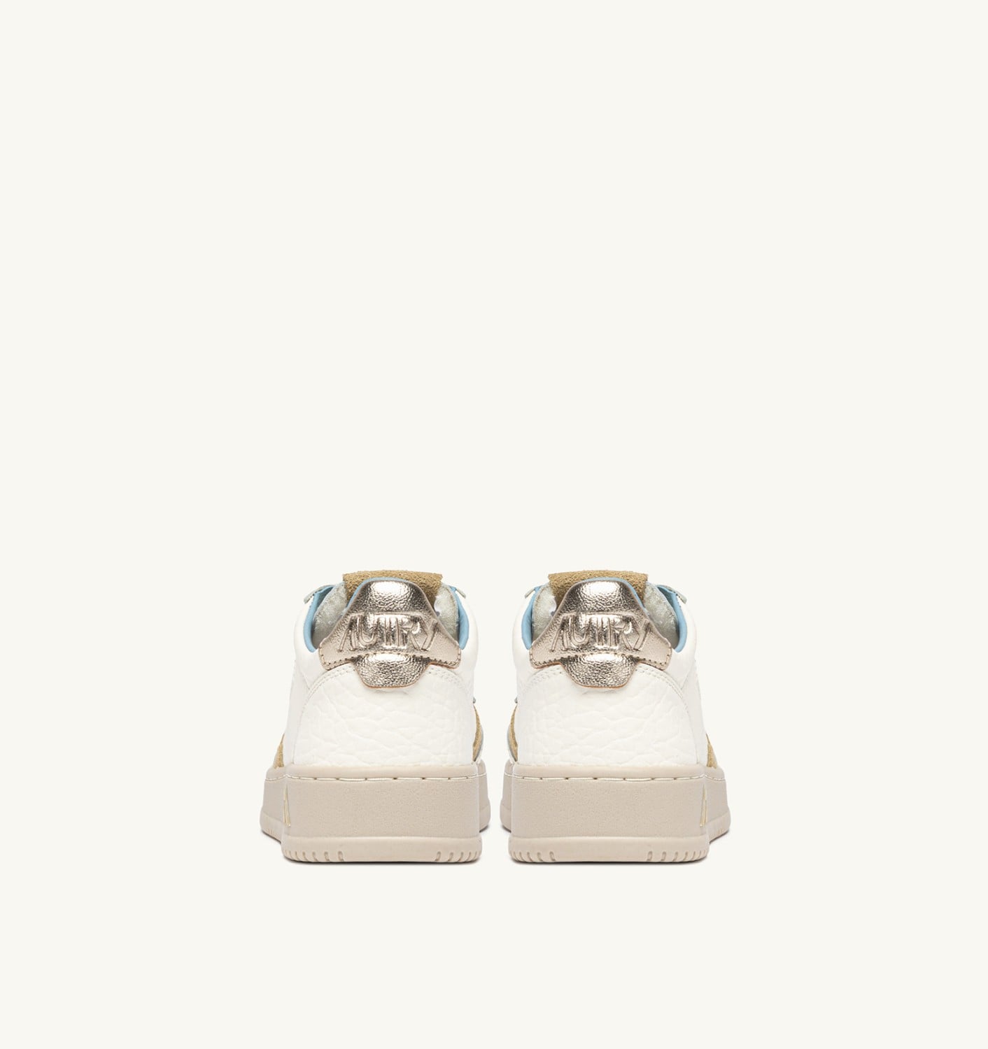 MEDALIST LOW IN PELLE PLATINO E SPONGE