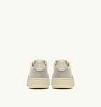 MEDALIST LOW IN SUEDE E PELLE BIANCA E PELICAN