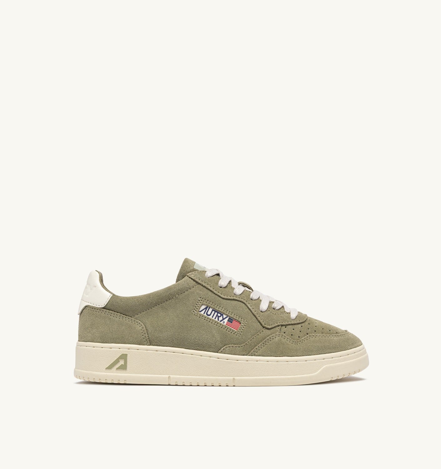 MEDALIST LOW IN SUEDE GRAY GREEN E BIANCO DONNA