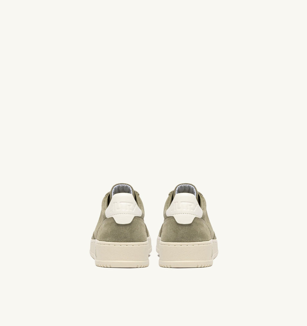 MEDALIST LOW IN SUEDE GRAY GREEN E BIANCO UOMO