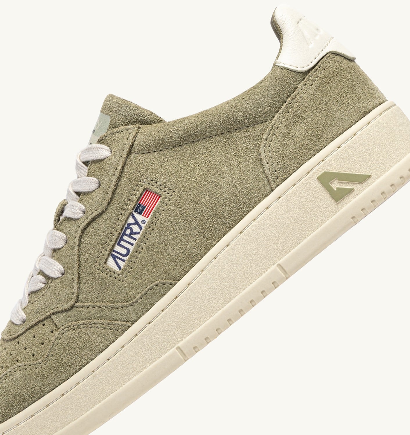 MEDALIST LOW IN SUEDE GRAY GREEN E BIANCO UOMO