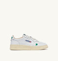 MEDALIST LOW 'QUADRIFOGLIO' IN PELLE BIANCA E AMAZON UOMO