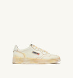 MEDALIST LOW SUPER VINTAGE IN PELLE BIANCA