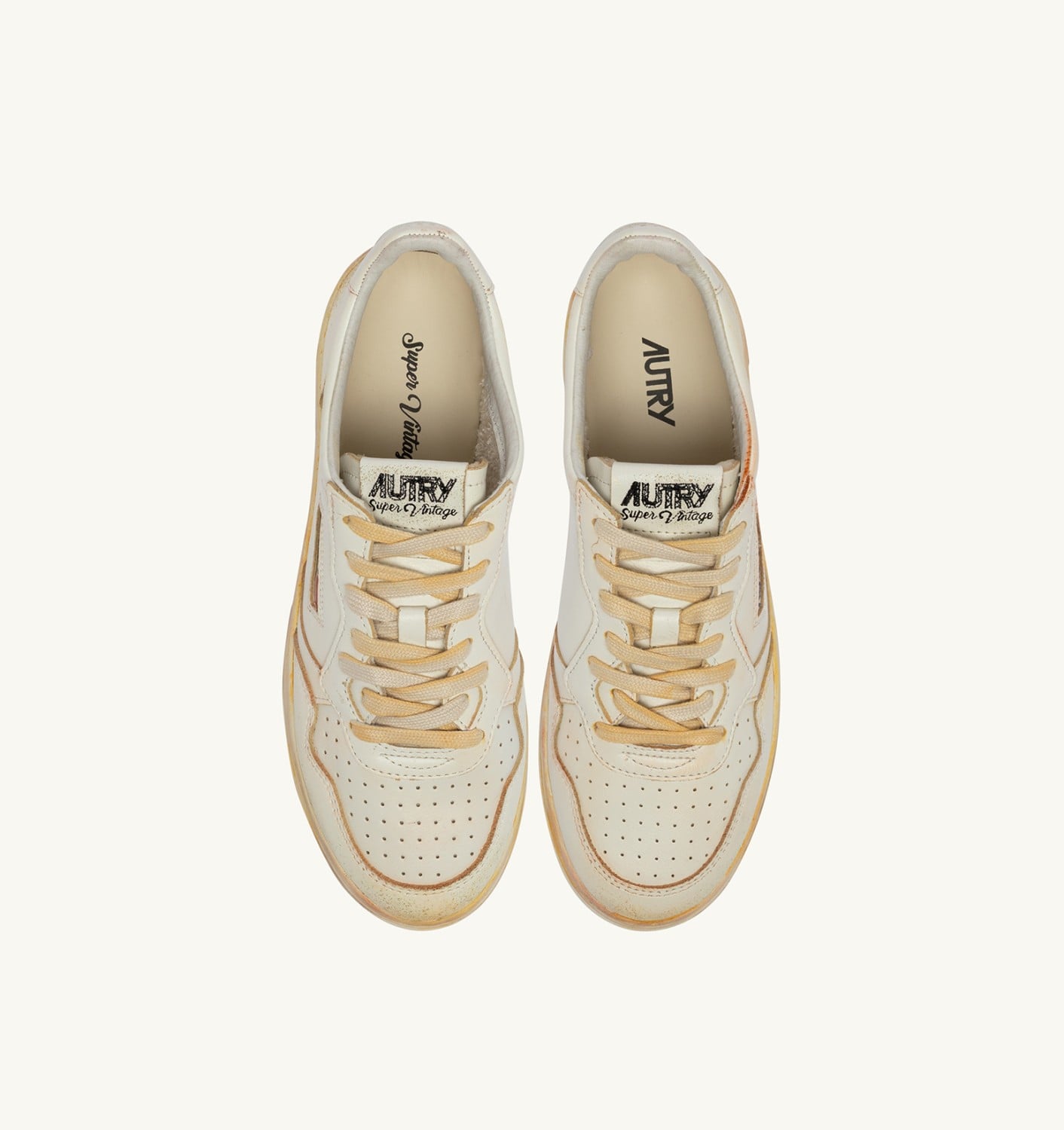 MEDALIST LOW SUPER VINTAGE IN PELLE BIANCA