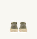 MEDALIST LOW SUPER VINTAGE IN PELLE BIANCA NERA E COVERT GREEN