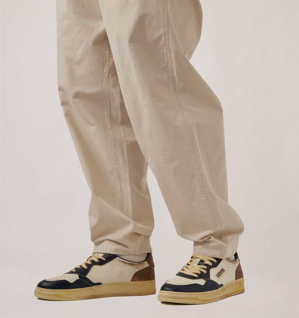 MEDALIST LOW SUPER VINTAGE IN PELLE BIANCA RAME E SPACE